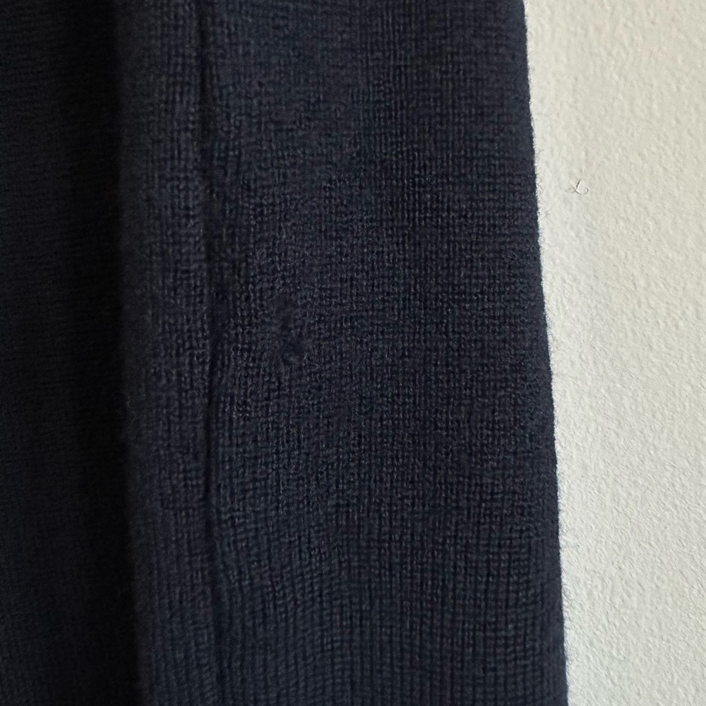 Vintage Lauren Ralph Lauren 100% Merino Wool Navy Wide Leg Cropped Pants L - Picture 9 of 10